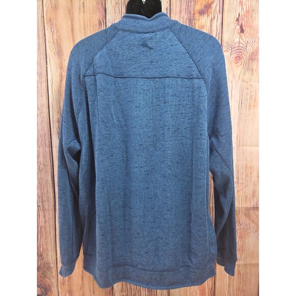 Tommy Bahama Mens Reversible Blue Pullover Jacket XL Cotton Blend NWOT - Picture 2 of 7